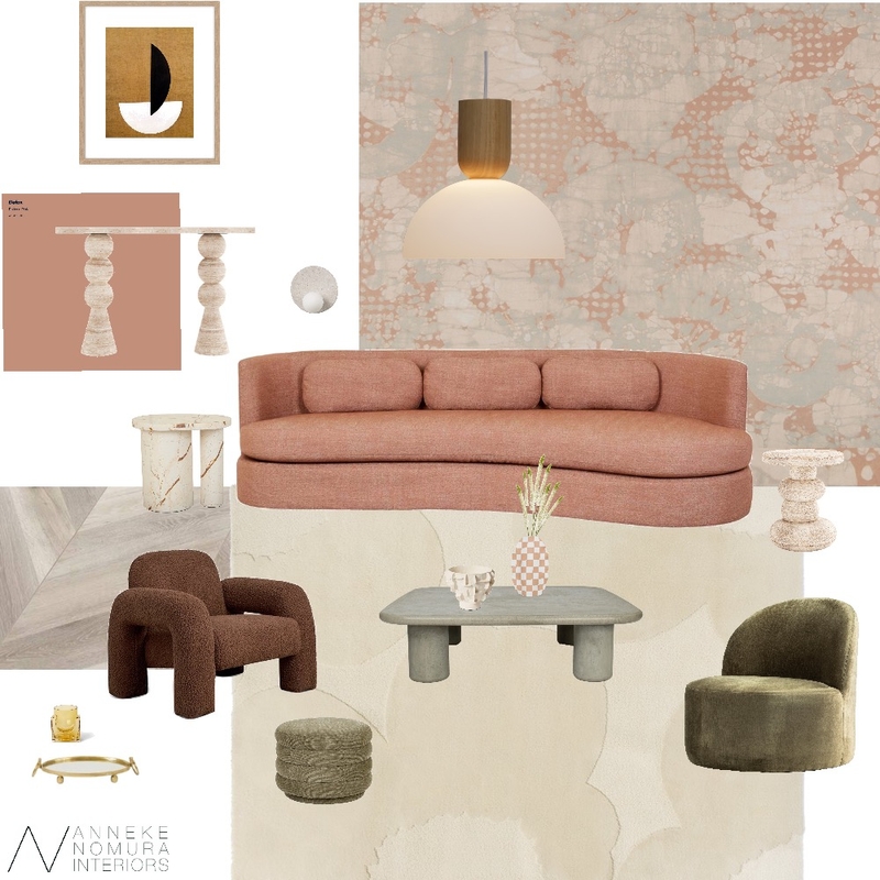 Soft Palette Geo Contemporary Living Room Mood Board by ANNEKE NOMURA INTERIORS on Style Sourcebook