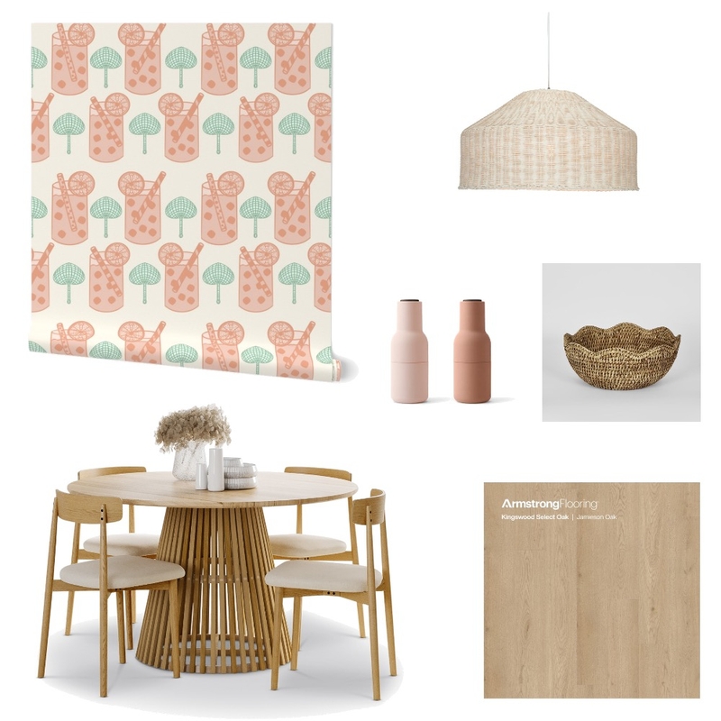 Palm Springs Wallpaper for Kitchen Decor Mood Board by ashclarkart on Style Sourcebook