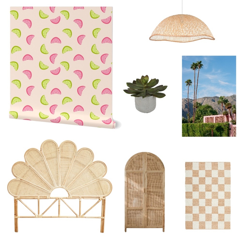 Retro Lemon Wallpaper for Teen Girl Decor Mood Board by ashclarkart on Style Sourcebook