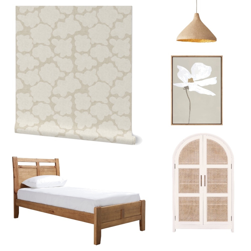 Japandi Abstract Wallpaper for Kid’s Room Decor Mood Board by ashclarkart on Style Sourcebook