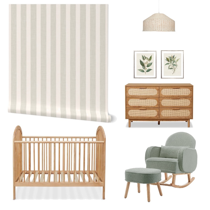 Traditional Striped Wallpaper for Nursery Decor Mood Board by ashclarkart on Style Sourcebook