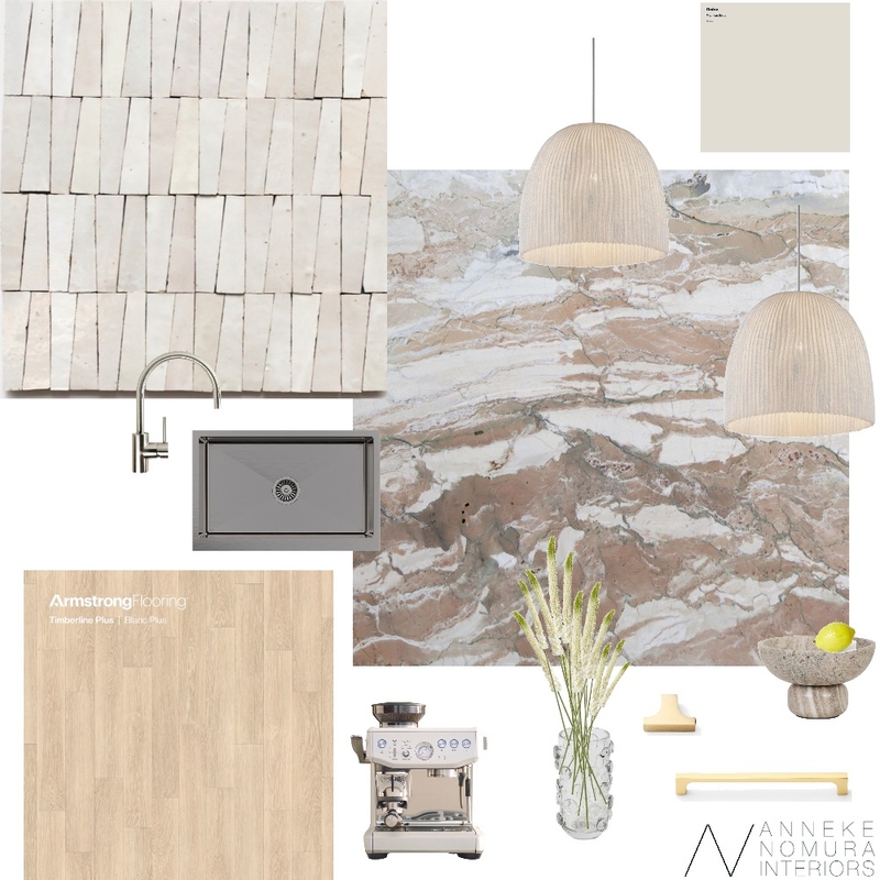 Pink Marble Contemporary Kitchen Mood Board by ANNEKE NOMURA INTERIORS on Style Sourcebook