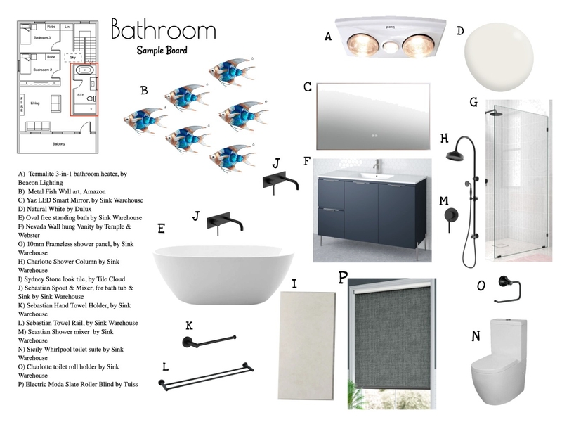 Bathroom Mood Board by Becks Interior Designs on Style Sourcebook