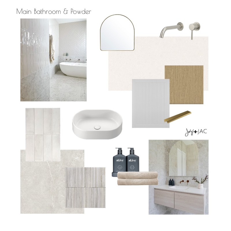 Home Main Bathroom & Powder Mood Board by Jas and Jac on Style Sourcebook