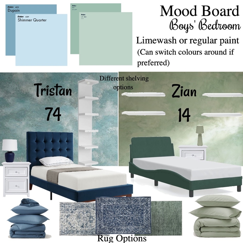 Boys Bedroom Mood Board Mood Board by SkyJadeInteriors on Style Sourcebook
