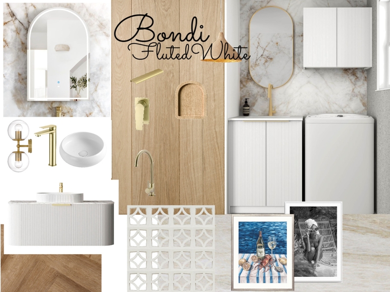 Bondi White Fluted Collection Mood Board by Otti Australia on Style Sourcebook