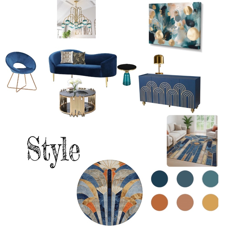 Deco Style Mood Board Mood Board by hromero on Style Sourcebook
