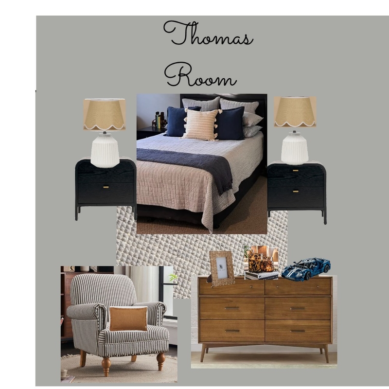 Thomas Bedroom Mood Board by JodieMcPherson on Style Sourcebook