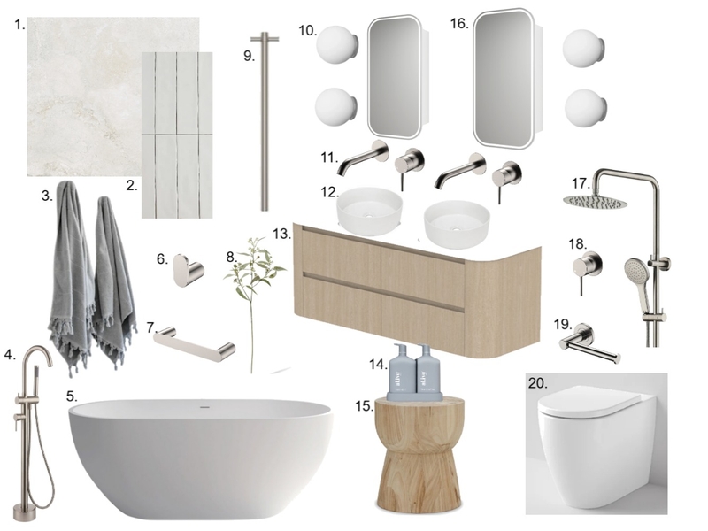 Bathroom assignment 10 Mood Board by sianleach12@gmail.com on Style Sourcebook