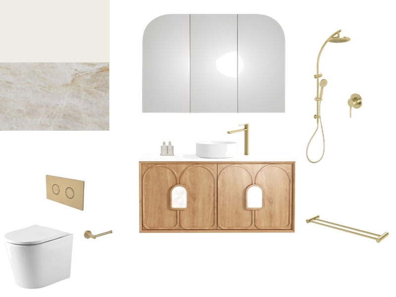 Warm Neutrals Gold Interior Design Mood Board by Tania's Designs