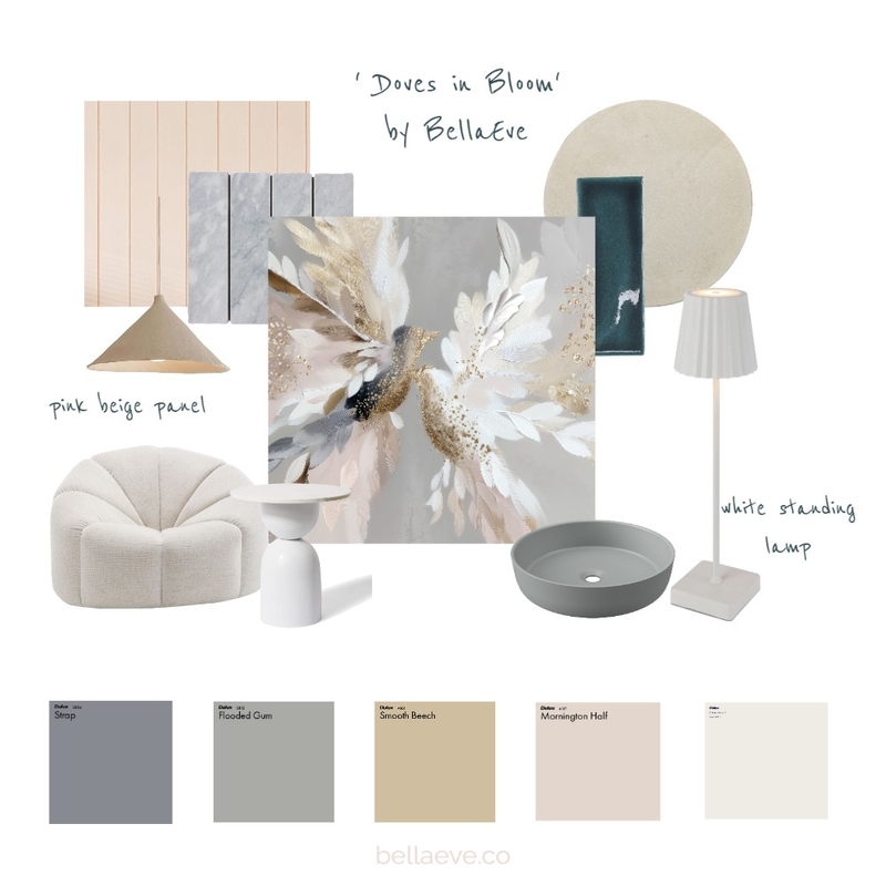 Doves in Bloom by BellaEve Mood Board by Jela Bandojo on Style Sourcebook
