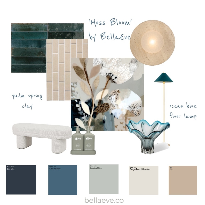 Moss Bloom Mood Board by Jela Bandojo on Style Sourcebook