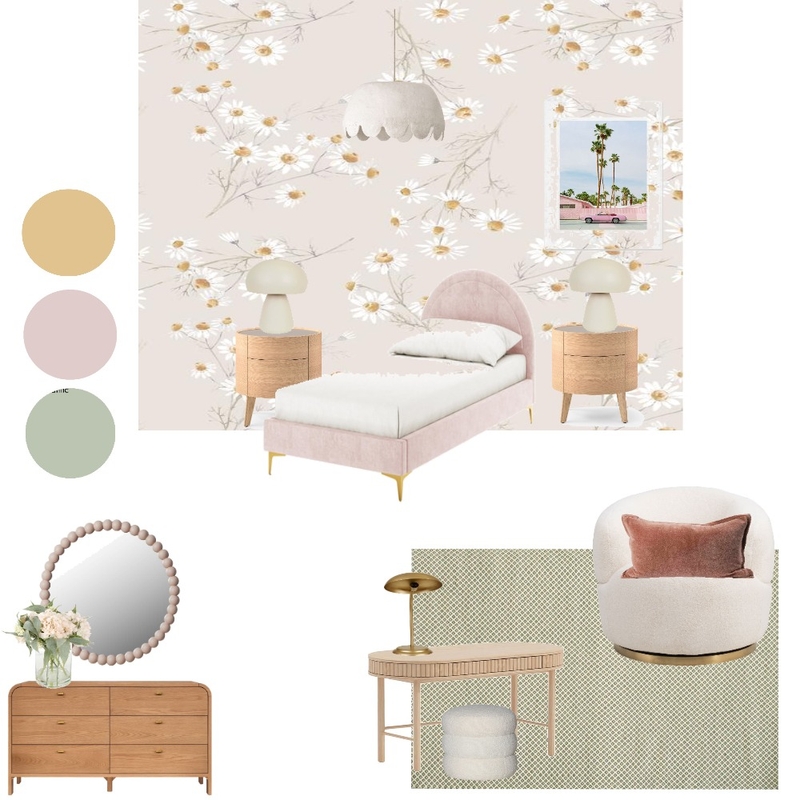 habitación niña. Mood Board by DayPinos on Style Sourcebook