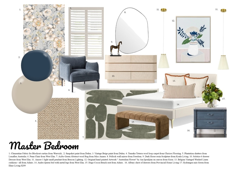 Master Bedroom Assignment 9 Mood Board by Sharon on Style Sourcebook