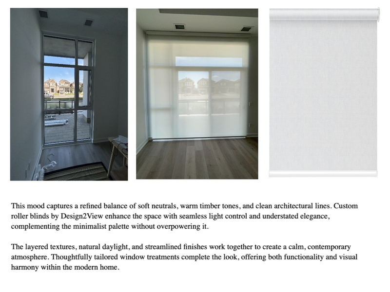 Neutral Harmony & Custom Roller Blinds – A Design2View Mood Mood Board by Design2View Blinds & Window Covering on Style Sourcebook