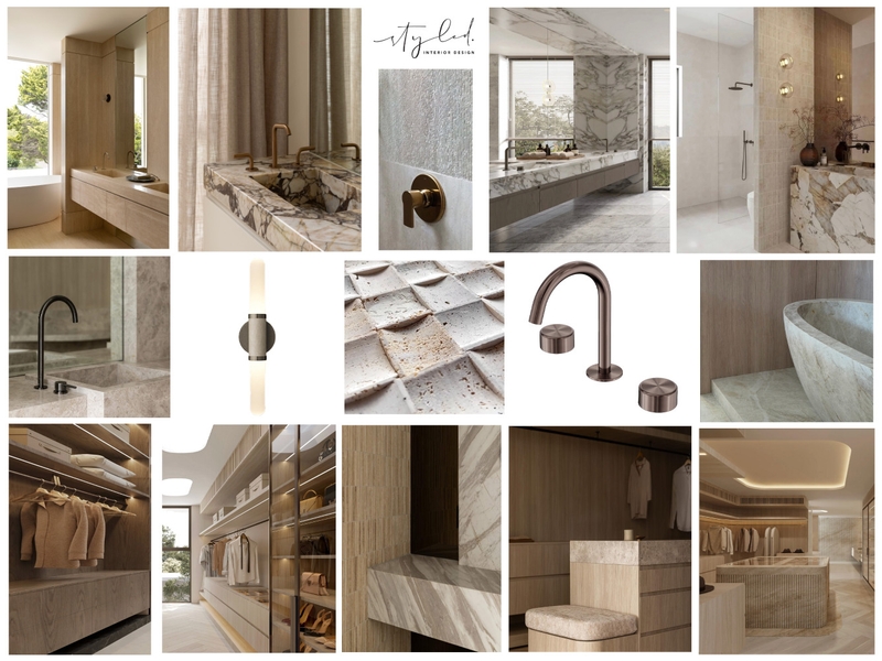 Mangan - Bathroom / Ensuite / WIR Mood Board Mood Board by Styled Interior Design on Style Sourcebook