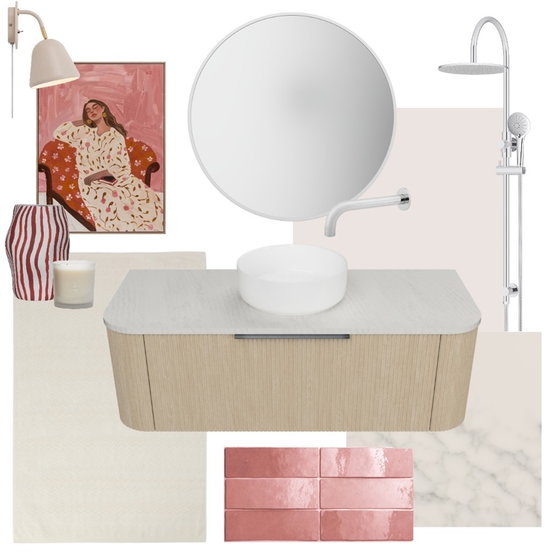 Rosé Retreat | Santos with Portland Mirror Mood Board by Timberline on Style Sourcebook