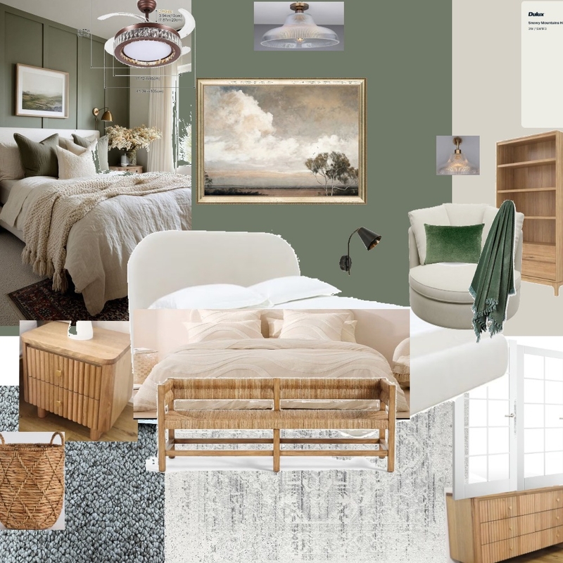 Main bedroom Green and Bronze Mood Board by kathok on Style Sourcebook
