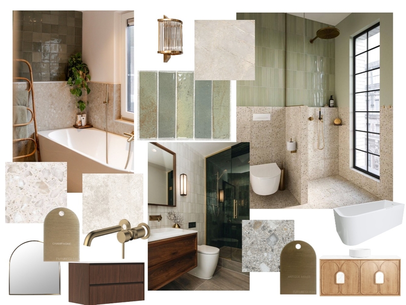 Green Bathroom Mood Board by Makarsha on Style Sourcebook