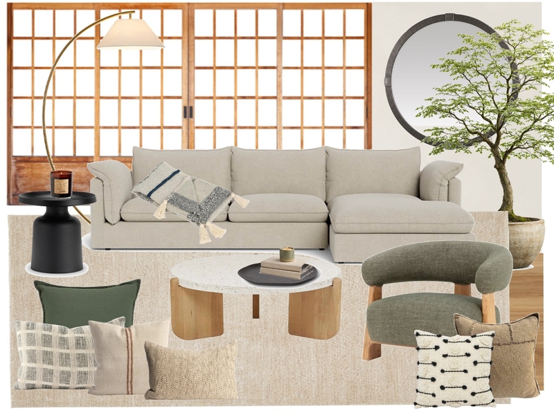 Kait's Japandi inspired living room Mood Board by BRAVE SPACE interiors on Style Sourcebook