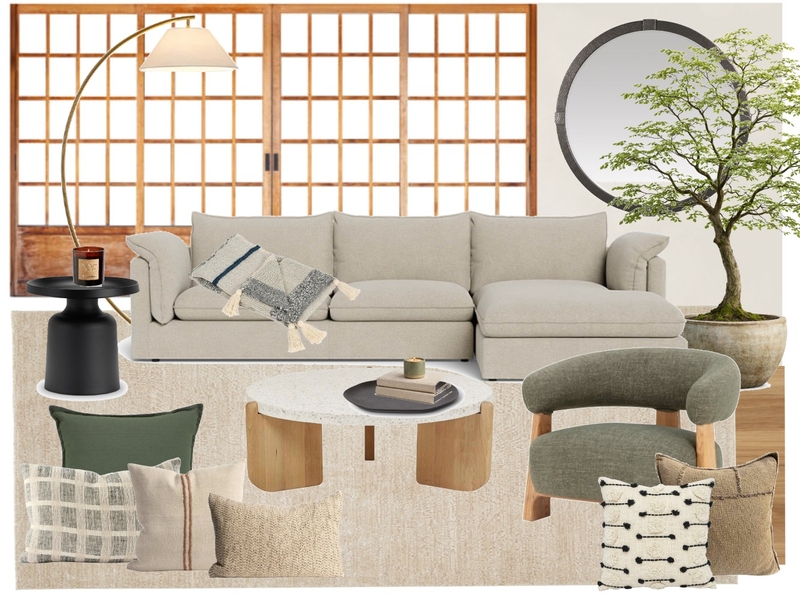 Kait's Japandi inspired living room Mood Board by BRAVE SPACE interiors on Style Sourcebook