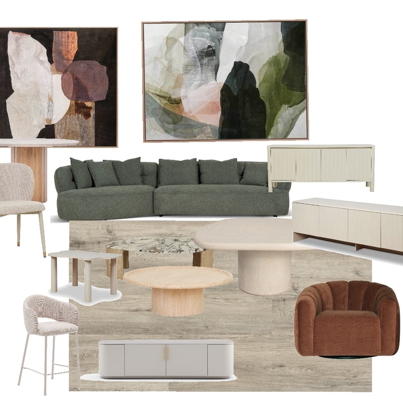 Lounge green Interior Design Mood Board by Katbyrne