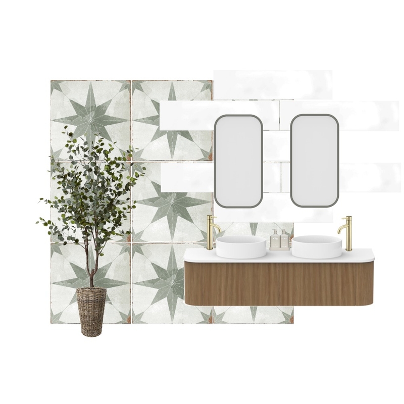 Green Bathroom Interior Design Mood Board by _janeinteriors