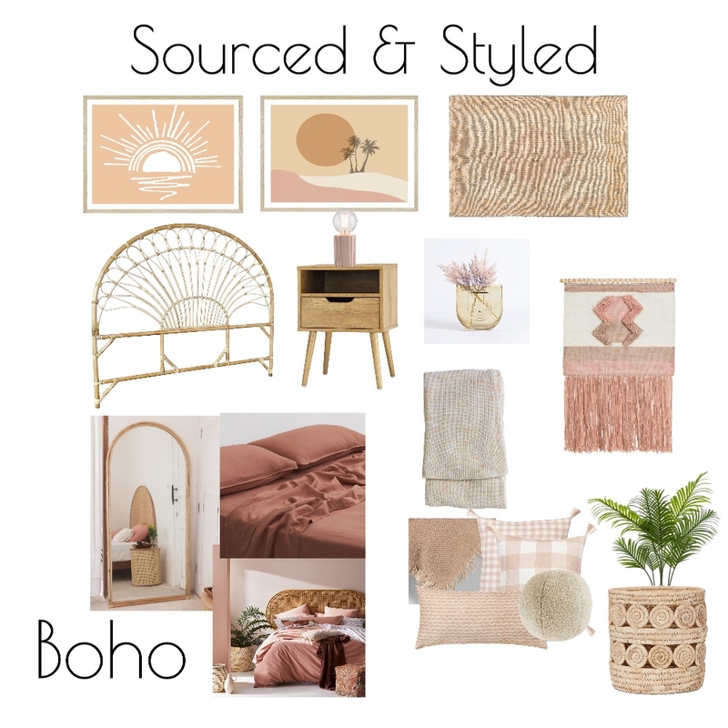 Boho Teen Room Interior Design Mood Board by Jillian