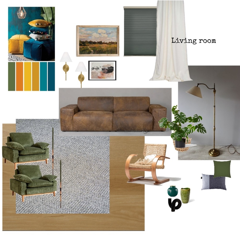 Tienilo living room Interior Design Mood Board by Shonointeriors