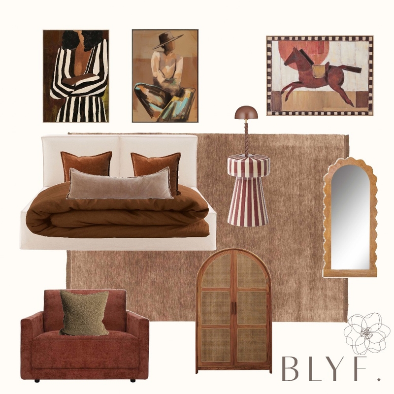 Eclectic bedroom V3 Mood Board by BLYF Interiors on Style Sourcebook