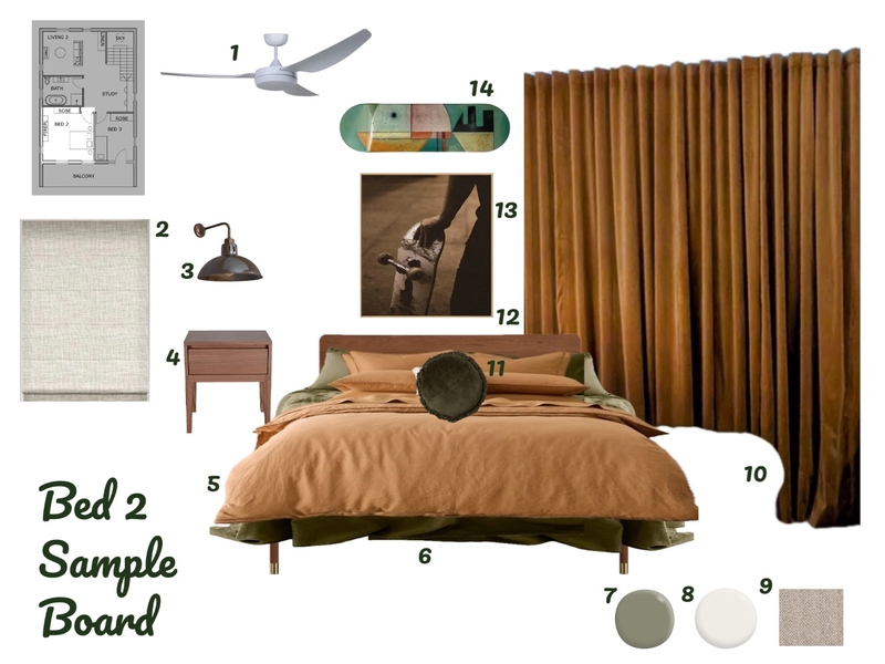 Paggington Terrace House Victorian Bedroom 2 Sample Board Mood Board by Dune Drifter Interiors on Style Sourcebook