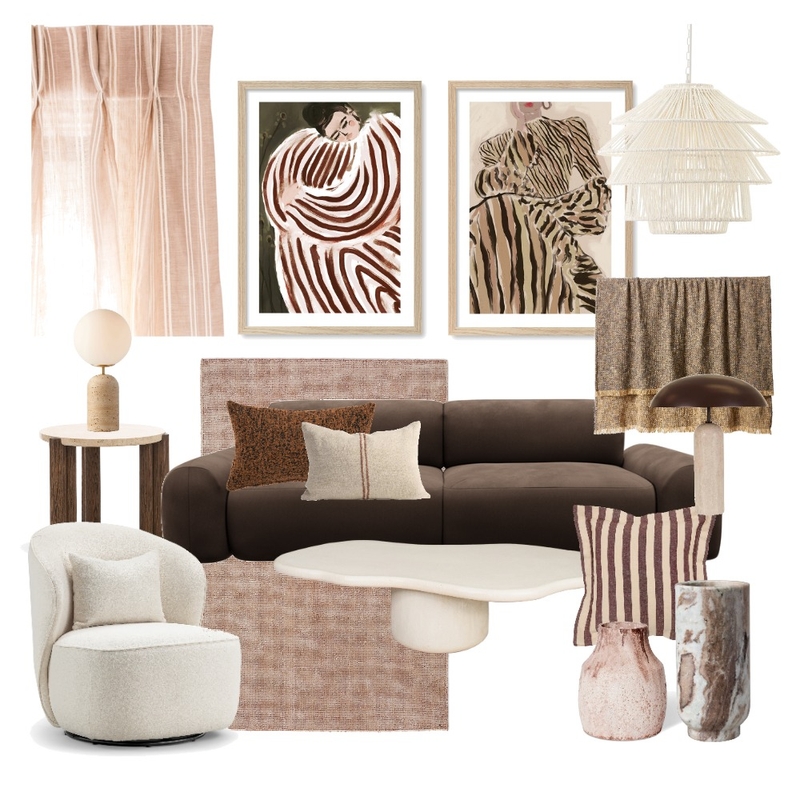 Deep Chocolate Living Room Mood Board by Profile Australia on Style Sourcebook