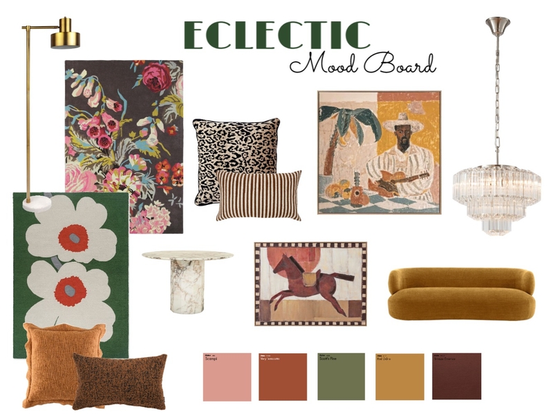 Eclectic Mood Board Interior Design Mood Board by dcompion Eclectic Mood Board Interior Design Mood Board by dcompion