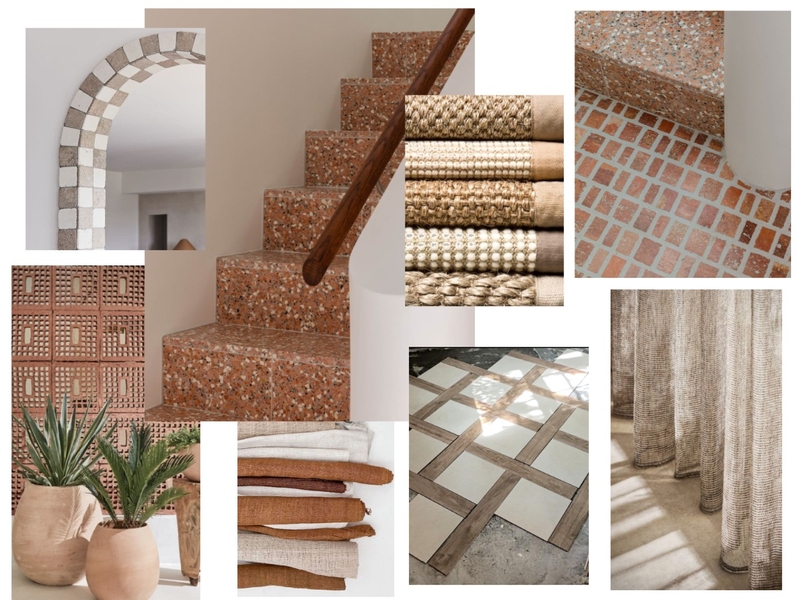Floor and fabrics earth Interior Design Mood Board by rosa@cabrabowls.com.au