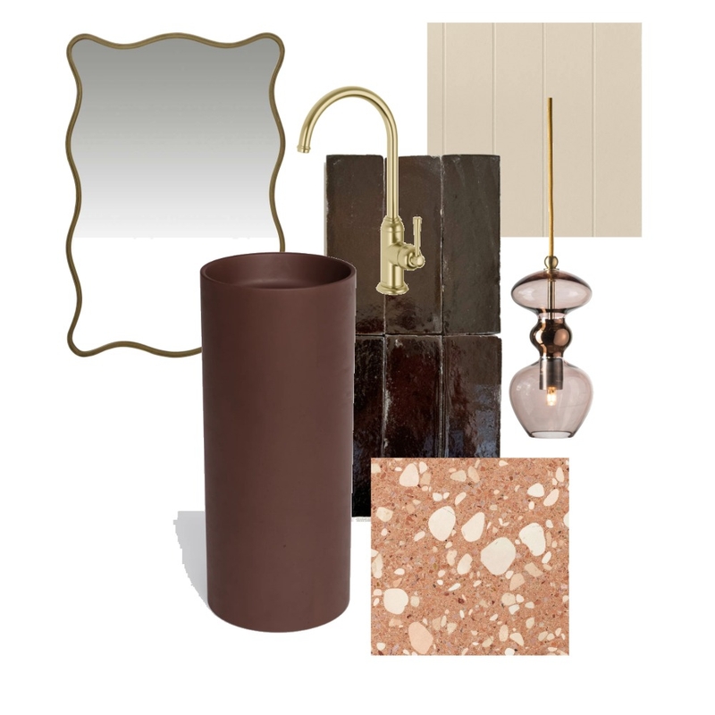 Burgundy Powder Room Mood Board by Emma White on Style Sourcebook