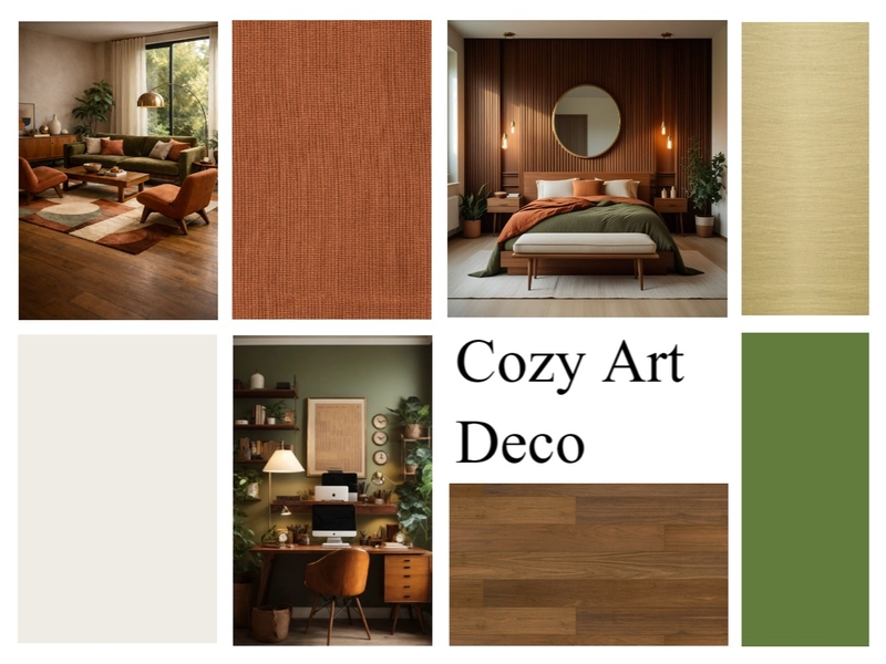 Cozy Art Deco Interior Design Mood Board by Meleena17