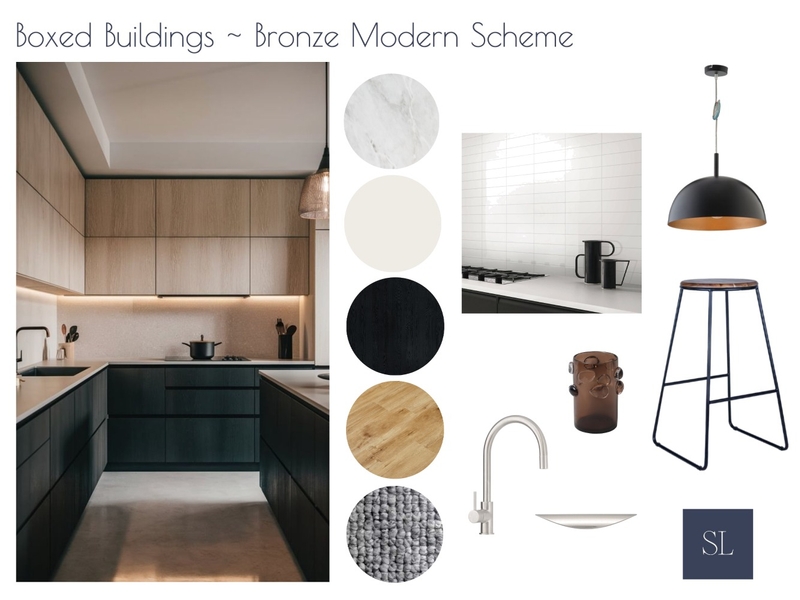 Boxed Buildings ~ Bronze Modern Scheme Mood Board by Sharon Lynch Interior Design on Style Sourcebook