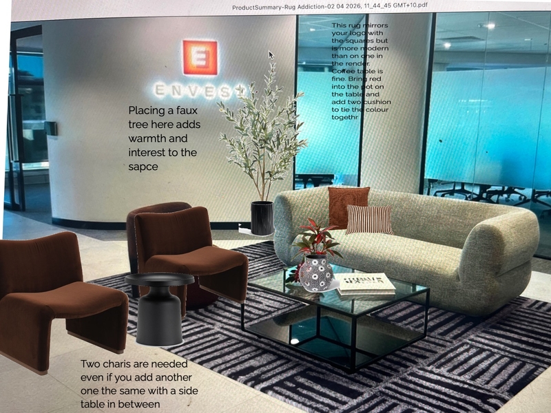 Office Envest final Mood Board by Third Layer Interiors on Style Sourcebook