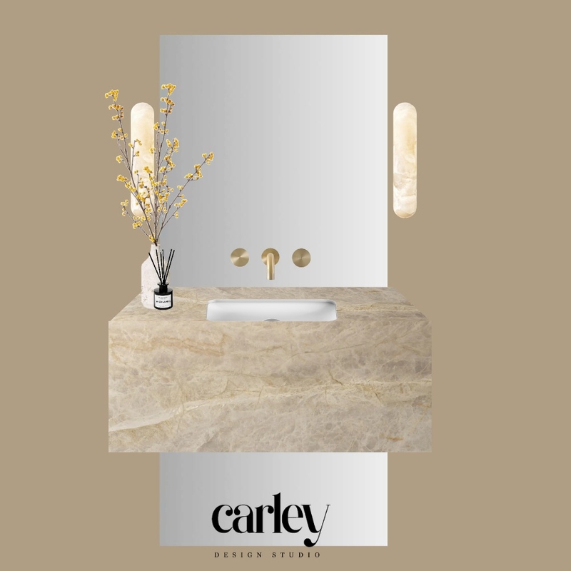 Powder Room Mood Board - Tan Marble Mood Board by Carley Design Studio on Style Sourcebook