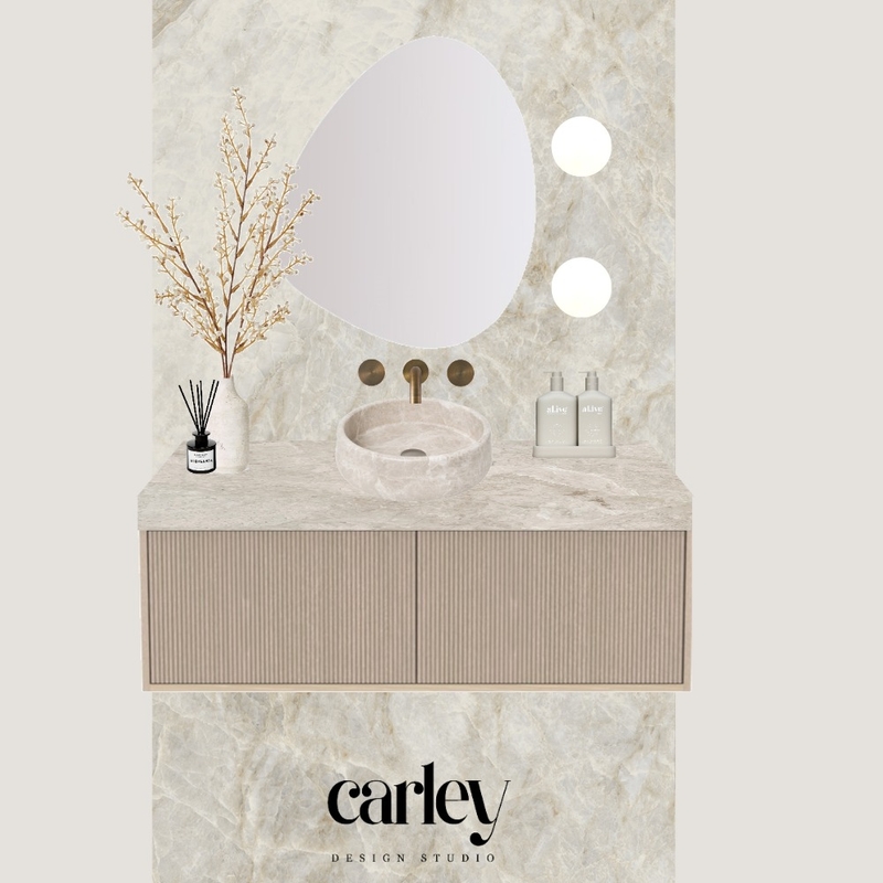 Powder Room Mood Board - Taj Mahal X Light Oak Mood Board by Carley Design Studio on Style Sourcebook