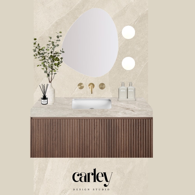 Powder Room Mood Board - Brazilian X Walnut Mood Board by Carley Design Studio on Style Sourcebook