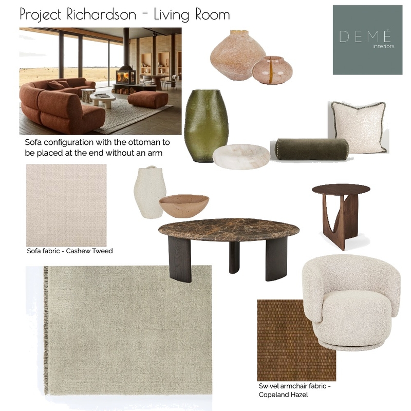 Richardson Living Room Mood Board by Demé Interiors on Style Sourcebook