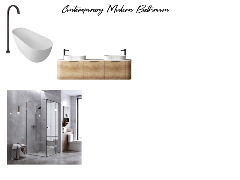Contemporary Modern Bathroom Interior Design Mood Board by AnnieJ