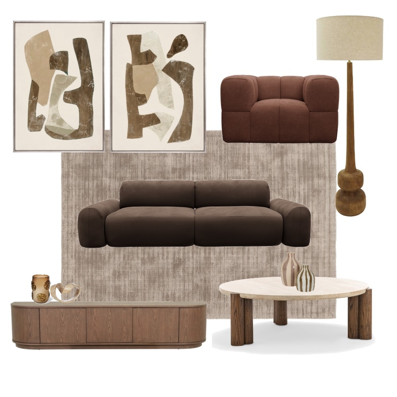 Brown living Mood Board by BLYF Interiors on Style Sourcebook