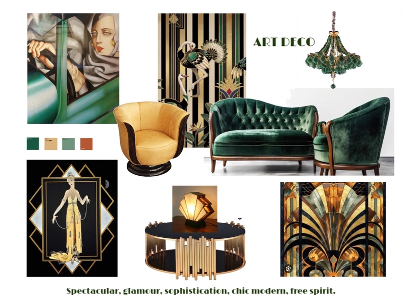 Art Deco Room Board Mood Board by Chignon on Style Sourcebook