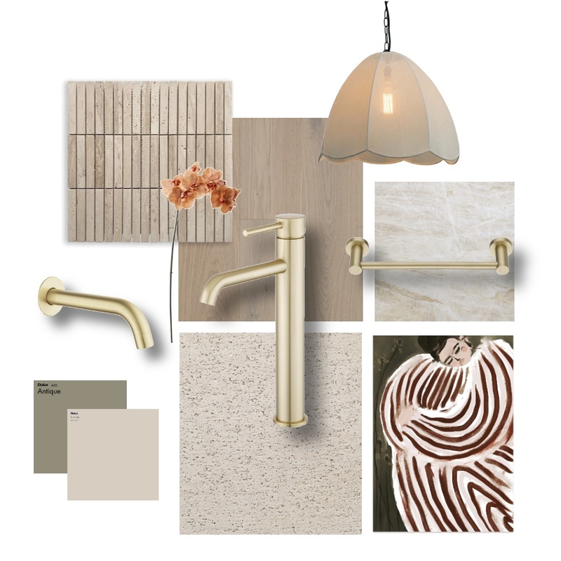 Light Brushed Brass Sage and White Vibe Mood Board by Aquaperla on Style Sourcebook