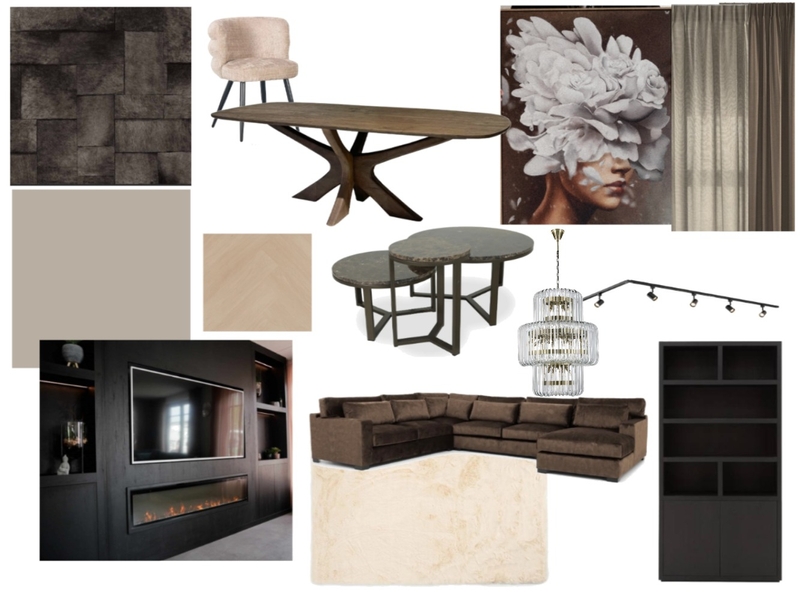 Moodboard woonkamer Interior Design Mood Board by Emma Schuster