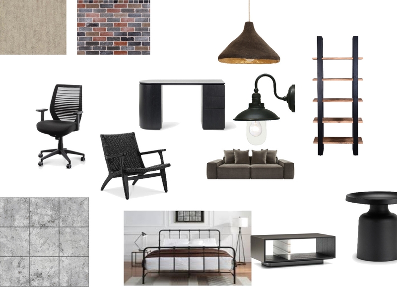 Industrial style studio Mood Board by Annette S. M.. Interior design on Style Sourcebook