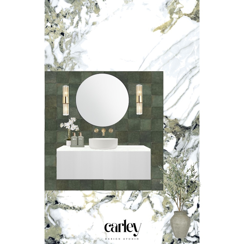 Jade Marble Tile Bathroom 3 Mood Board by Carley Design Studio on Style Sourcebook