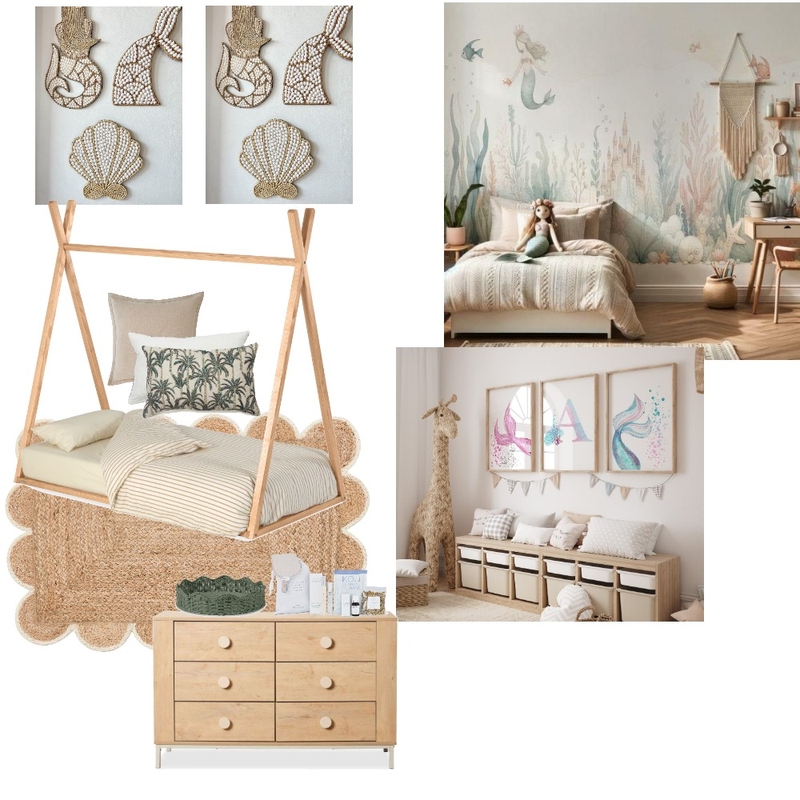 Reneasha Simmons Daughter's Mood Board Interior Design Mood Board by jdarinteriors